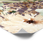 予算の卒業式パンパスパープルモダンエレガント ポスター (角)