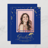 予算の卒業発表フォトカード卒業生 (正面/裏面)