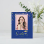 予算の卒業発表フォトカード卒業生 (スタンド正面)