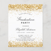 予算の卒業白番金ゴールドグリッター招待 (正面)
