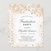予算の卒業白番金ゴールドグリッター招待 (正面/裏面)
