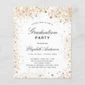 予算の卒業白番金ゴールドグリッター招待 (正面)