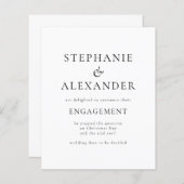 予算の単純な文字婚約発表 (正面/裏面)