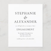 予算の単純な文字婚約発表 (正面)