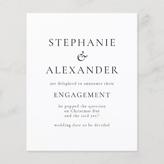 予算の単純な文字婚約発表 (正面)