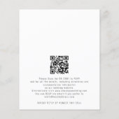 予算の参加UsスクリプトフォトQRコード結婚式の招待 (裏面)