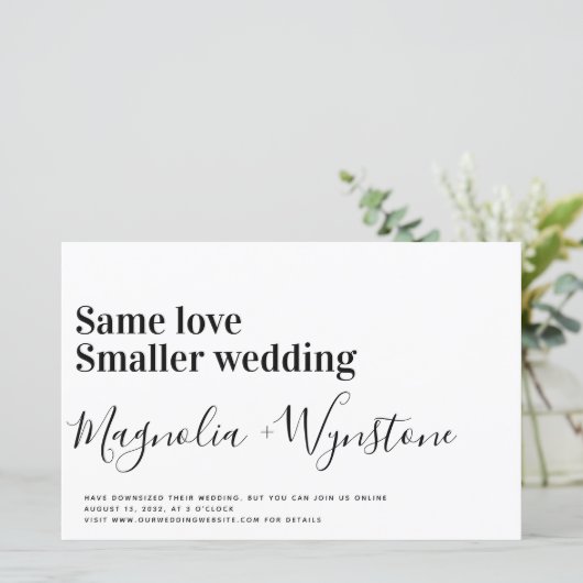 予算の同じ愛の小さい結婚式招待状 (スタンド正面)