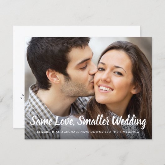 予算の同じ愛の小さなダウンサイ結婚ズの写真 (正面/裏面)