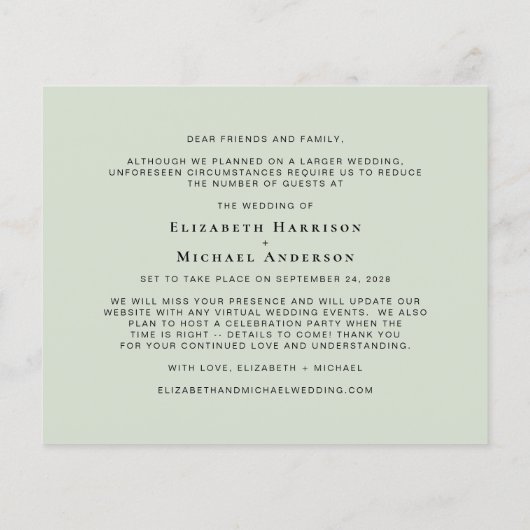 予算の同じ愛の小さな結婚ユーカリ (裏面)