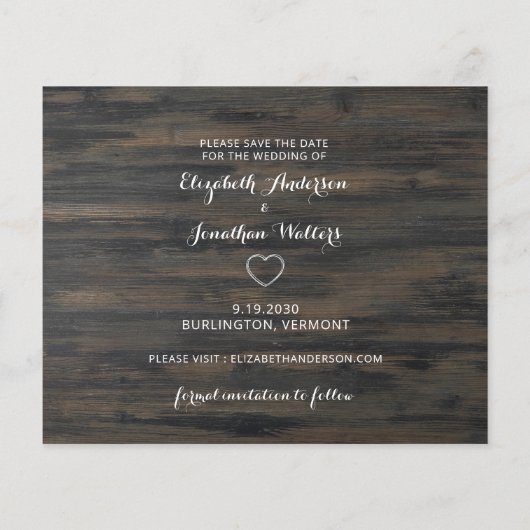 予算の国3写真馬の結婚式の日付を保存 (裏面)