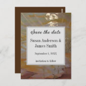 予算の地球の色の抽象芸術ゴールデンセーブ日付 ポストカード (正面/裏面)