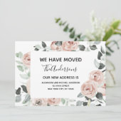 予算の埃っぽいピンクのフローラ移転のお知らせ 招待状 (スタンド正面)