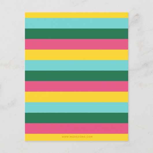 予算の夏の誕生日パーティーへの招待 (裏面)