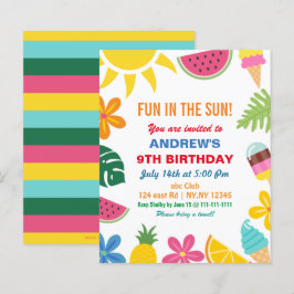 予算の夏の誕生日パーティーへの招待