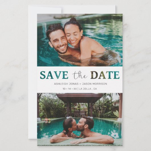 予算の安い紙効果結婚の写真台本 (正面)