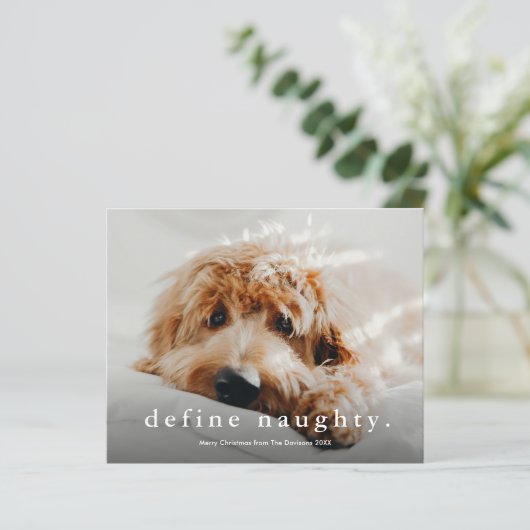 予算の定義いけなPetおもしろいクリスマスカード (スタンド正面)