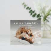 予算の定義いけなPetおもしろいクリスマスカード (スタンド正面)