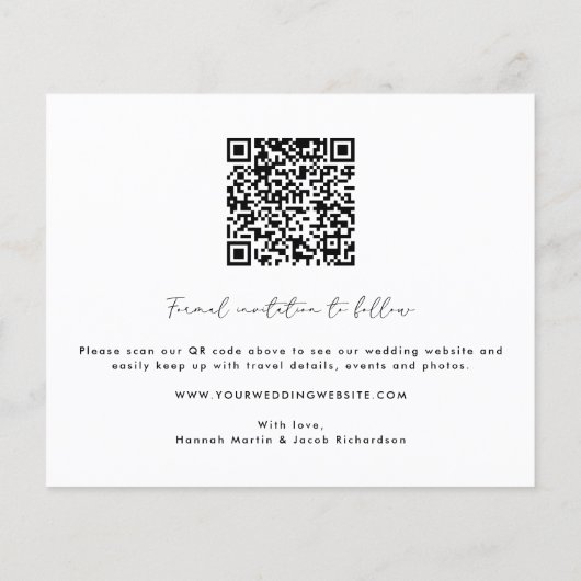 予算の宛先ウェディング日付の保存 チラシ (裏面)