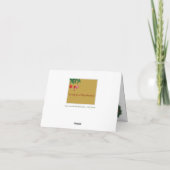 予算の家族の暖炉の木のギフトメリークリスマス カード (裏面)