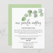 予算の小さい結婚のユーカリ発表 (正面/裏面)