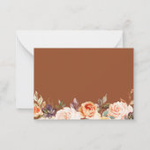 予算の小さいRSVP |金ゴールドテラコッタ秋フローラ ノートカード (裏面)