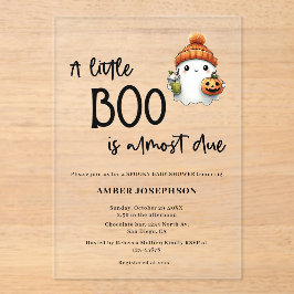 予算の小さなブハロウィーン赤ちゃんシャワー アクリル招待状