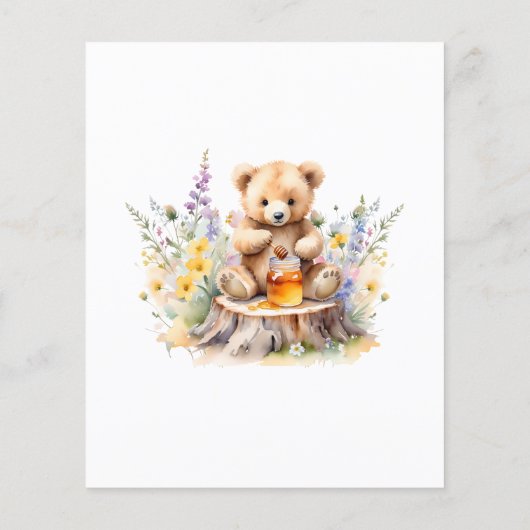 予算の小さな蜂蜜の方法テディ赤ちゃんシャワー (裏面)