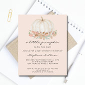 予算の少しカボチャフローラベビーシャワー招待状