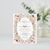 予算の少しワイルドフラワーベビーシャワー招待状 (スタンド正面)