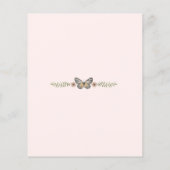 予算の少しワイルドフラワーベビーシャワー招待状 (裏面)