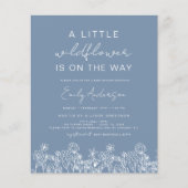 予算の少しワイルドフラワーベビーシャワー招待状 チラシ (正面)