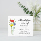 予算の少しワイルドフラワーボホーベイビーシャワー招待状 (スタンド正面)