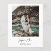 予算の彼女が結婚するブライダルシャワー招待状 (裏面)