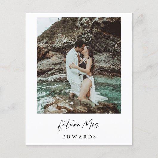 予算の彼女が結婚するブライダルシャワー招待状 (裏面)