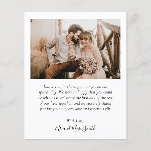 予算の愛と感謝していコラージュの結婚感謝 チラシ (裏面)