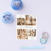 予算の愛と感謝していコラージュの結婚感謝 チラシ (シングル)