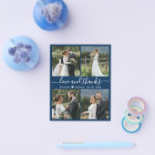 予算の愛と感謝していコラージュの結婚感謝 チラシ (シングル)