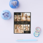 予算の愛と感謝していコラージュの結婚感謝 チラシ (シングル)