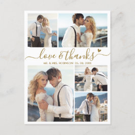 予算の愛と感謝してい写真の結婚ありがとう ポストカード