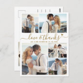 予算の愛と感謝してい写真の結婚ありがとう ポストカード (正面/裏面)