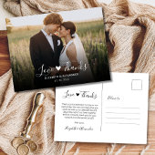 予算の愛と感謝してい写真の結婚ありがとう ポストカード