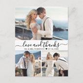予算の愛と感謝してい3写真の結婚ありがとう ポストカード (正面)