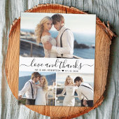 予算の愛と感謝してい3写真の結婚ありがとう ポストカード