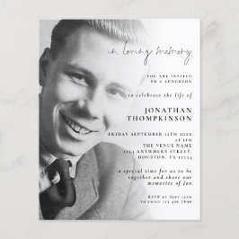 予算の愛情のメモリ写真のランチョン招待状