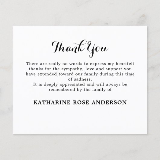 予算の愛情の記憶3写真葬儀ありがとう (裏面)