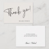予算の愛感謝していの結婚シンプルの感謝していスクリプト ノートカード (正面/裏面)