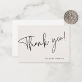 予算の愛感謝していの結婚シンプルの感謝していスクリプト ノートカード (正面/裏面インサイチュ)