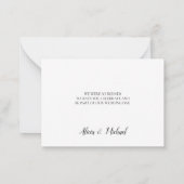 予算の愛感謝していの結婚シンプルの感謝していスクリプト ノートカード (裏面)