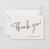 予算の愛感謝していの結婚シンプルの感謝していスクリプト ノートカード (正面)