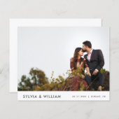 予算の手のレタリング写真の結婚式の日付を保存 (正面/裏面)